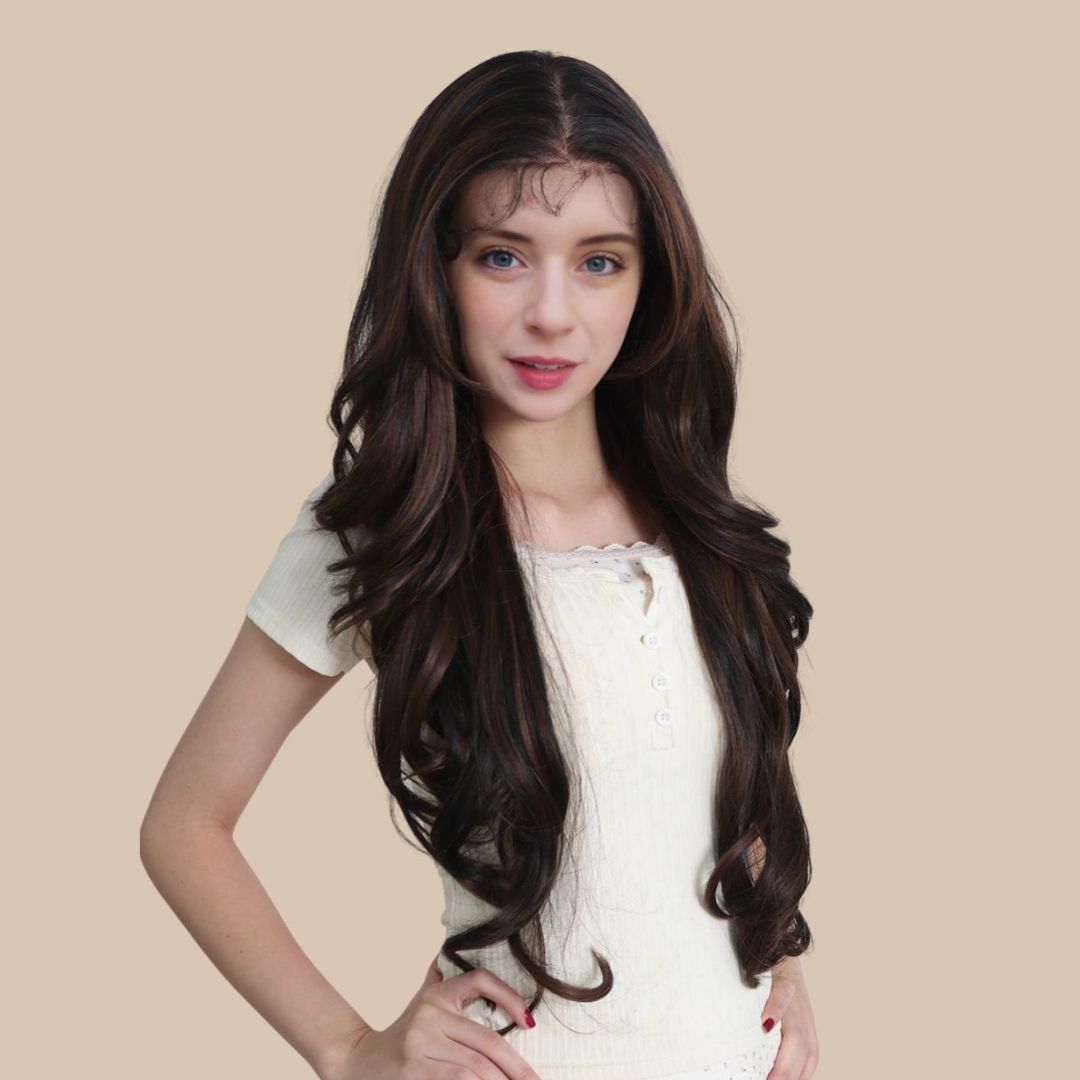 Valerie — Deep Chocolate Brown · 28" | 13×6 Lace Front Wig
