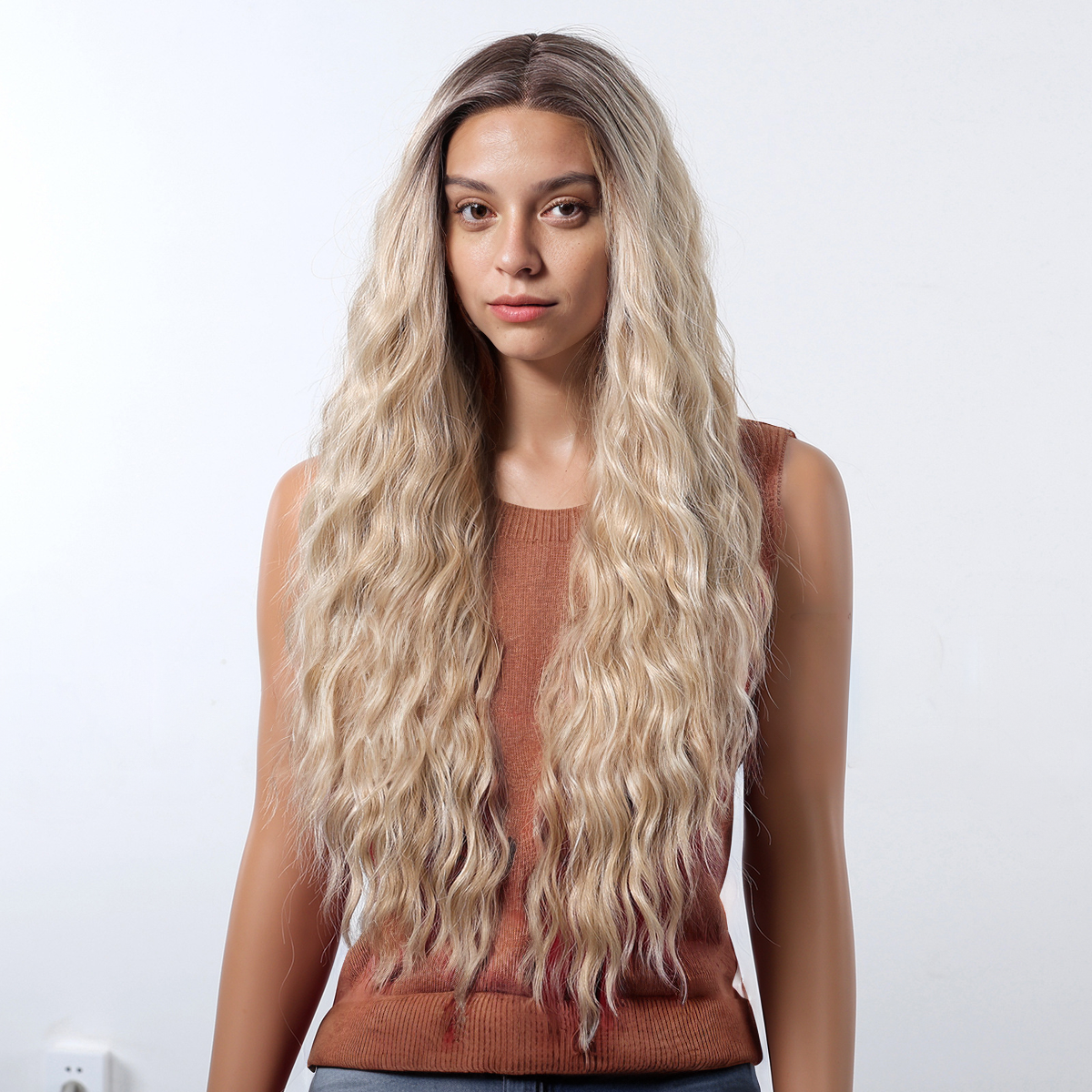 Loose Wave HD Lace Front Wig - Ombre Blonde, Pre-Plucked Hairline, 30 Inch (75cm)