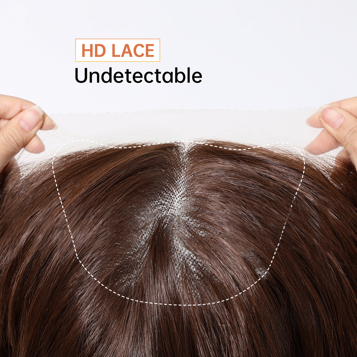 Loose Wave HD Lace Front Wig - Dark Brown, Hand-Tied Monofilament Top, 22 Inch (56cm)