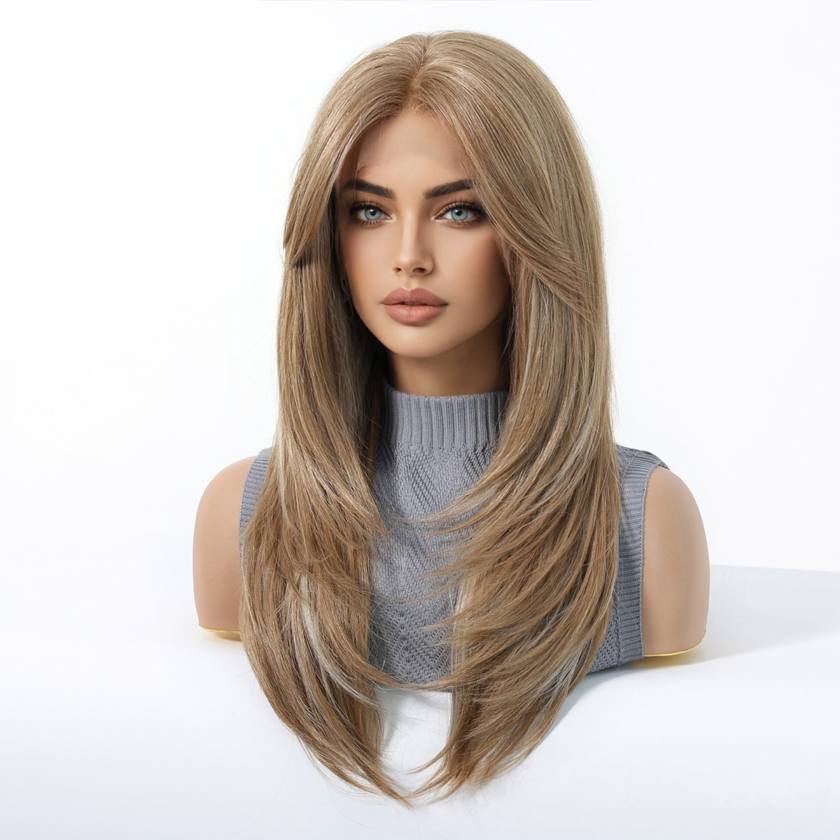 Ada 22” Lose Wave HD Lace Front Wig - Brown, Pre-Plucked Hairline