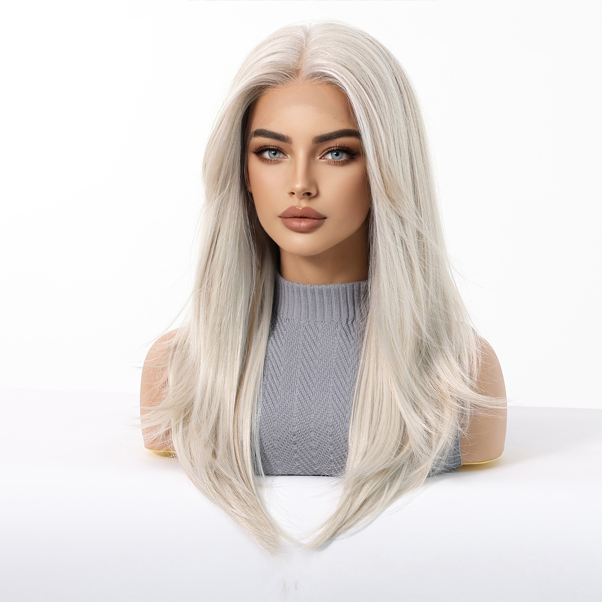 Raya 22” Loose Wave HD Lace Front Wig - White Blonde, Beginner-Friendly