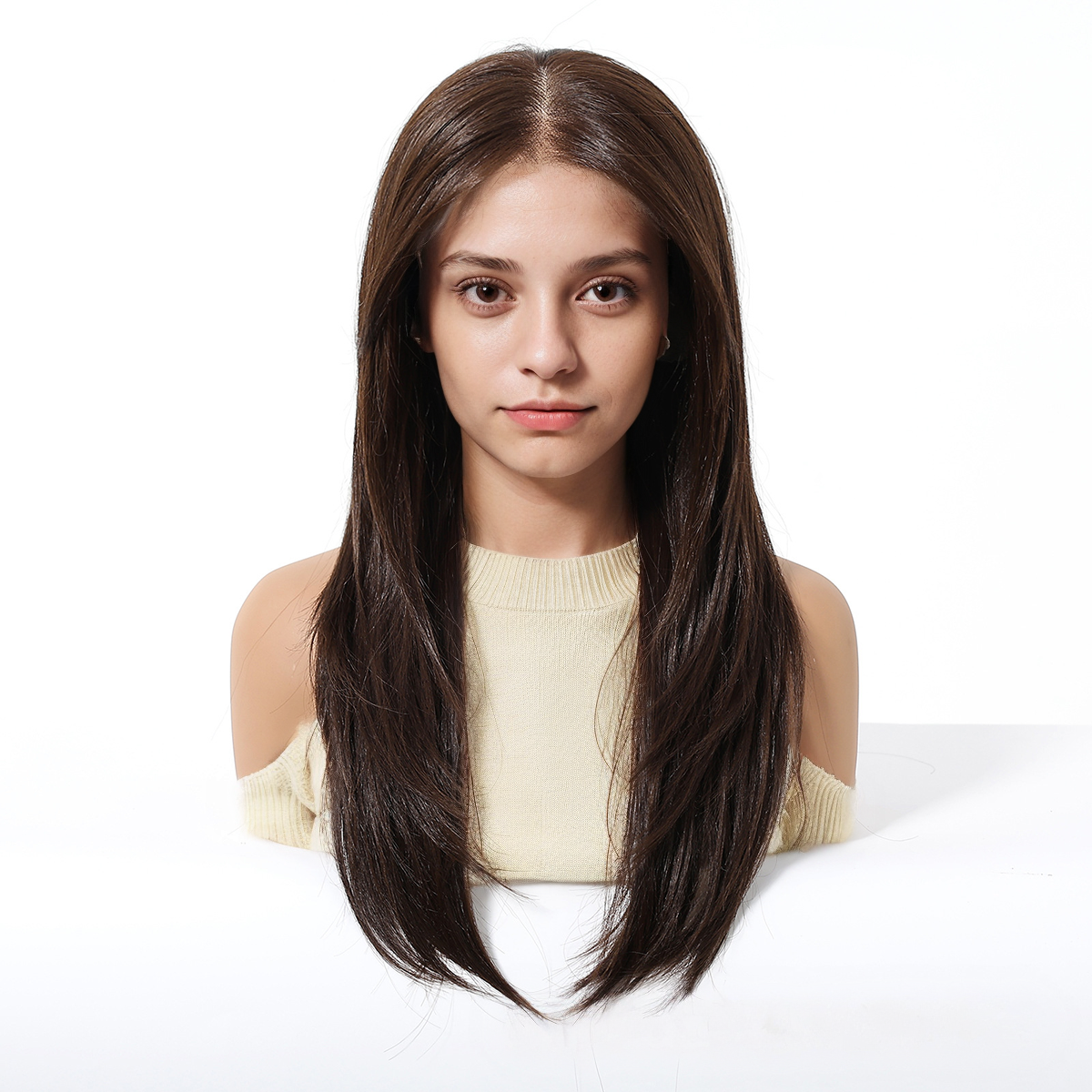 Loose Wave HD Lace Front Wig - Dark Brown, Pre-Plucked Hairline, 22 Inch (55cm)