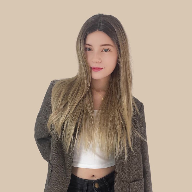 Elena – Rooted Ash Blonde Essential T-Part Lace Wig