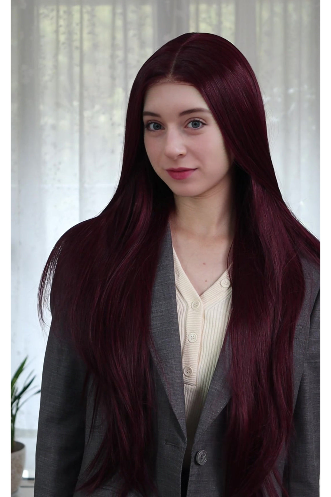 Serena – Deep Burgundy Classic 13x6 Lace Front Wig