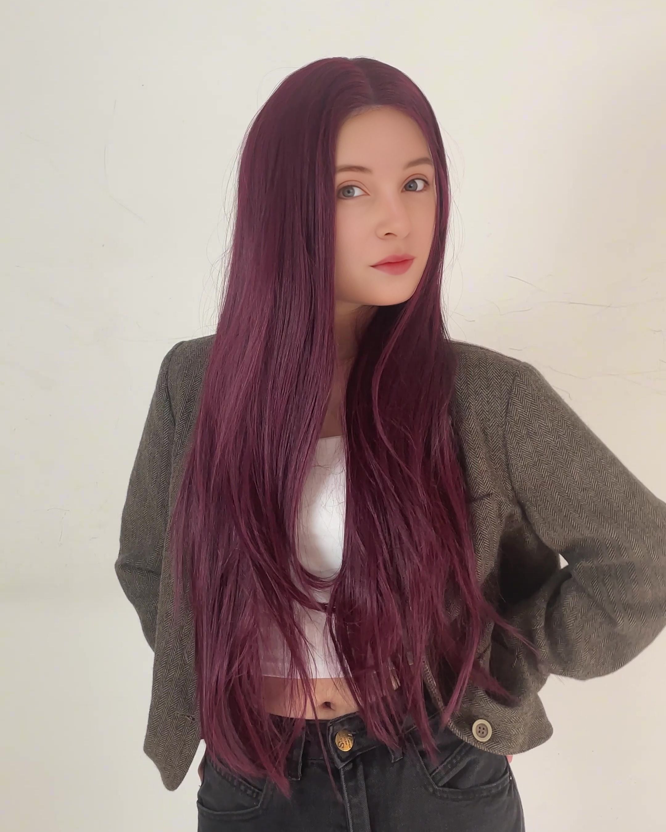 Serena – Deep Burgundy Classic 13x6 Lace Front Wig