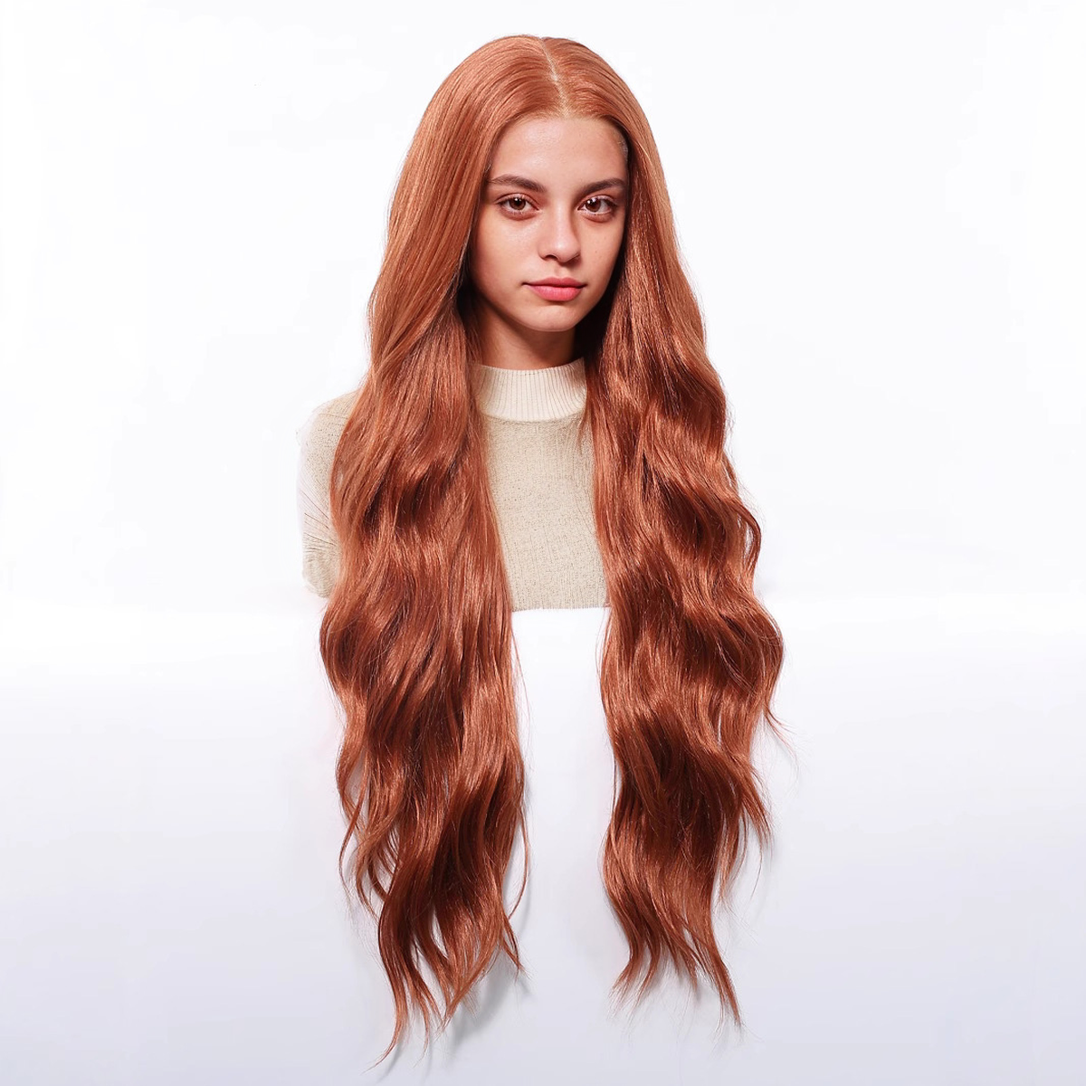 Body Wave HD Lace Front Wig - Ginger, Beginner-Friendly, 32 Inch (81cm)