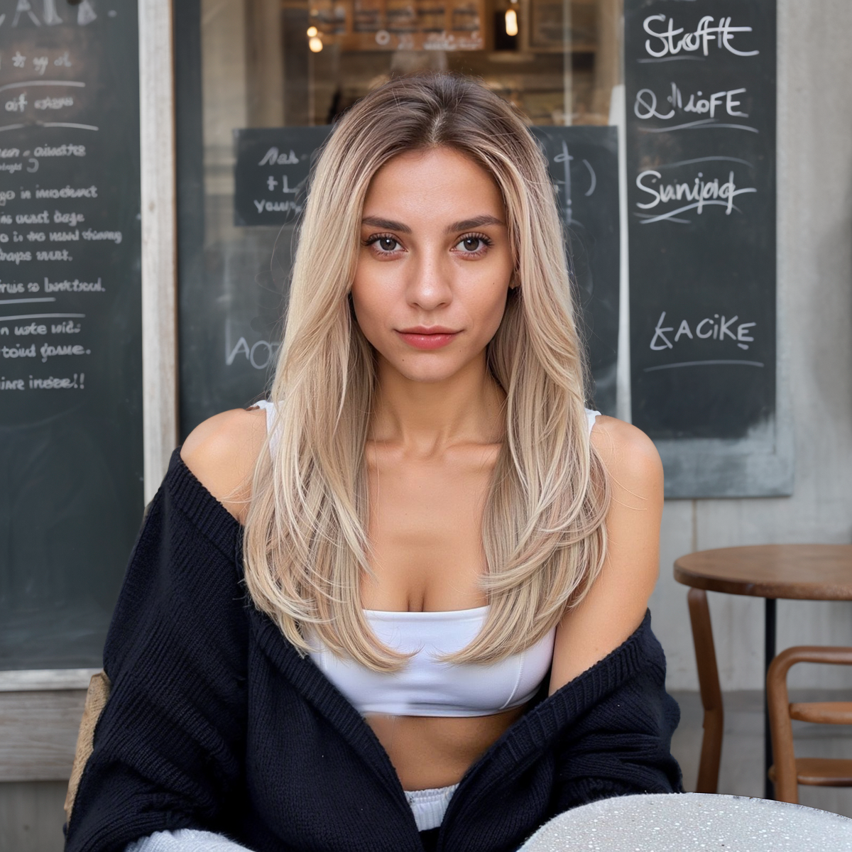 Loose Wave HD Lace Front Wig - Ombre Blonde, 100% Hand-Tied Mono Top, 18 Inch (45cm)