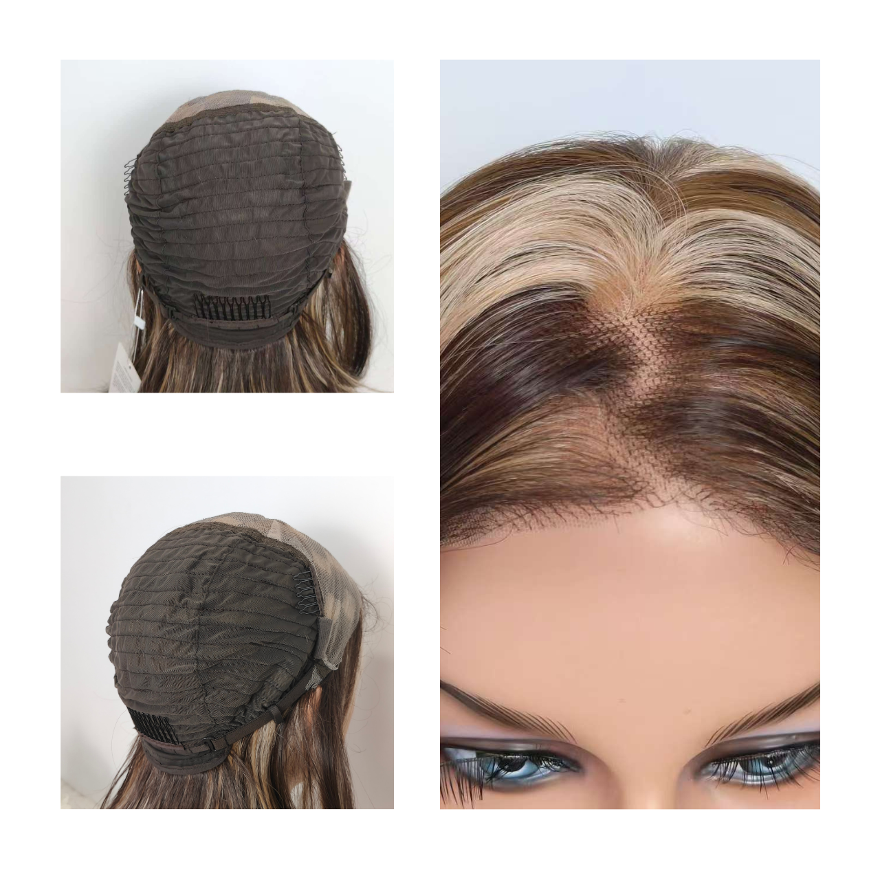 Evelyn 12” Loose Wave HD Lace Front Wig - Brown with Blonde Highlights, Beginner-Friendly