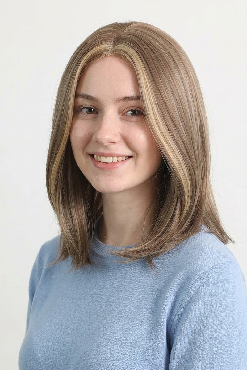 Evie — Soft Chestnut Brown · 18" | 13×6 Lace Front Wig