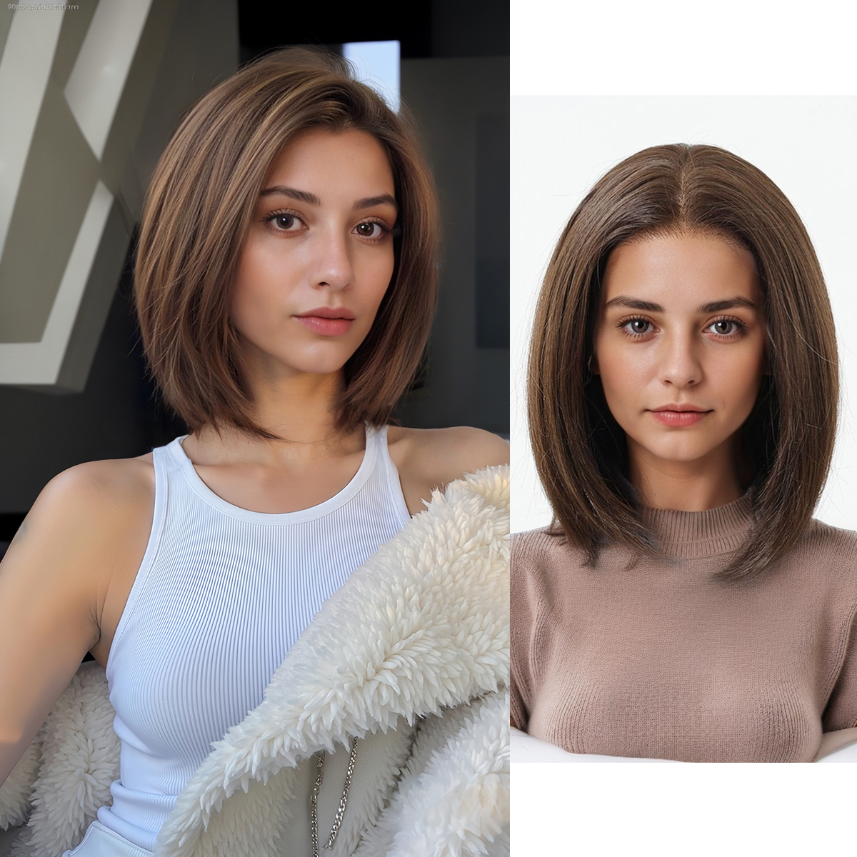 Loose Wave HD Lace Front Wig - Brown, 100% Hand-Tied Mono Top, 12 Inch (30cm)