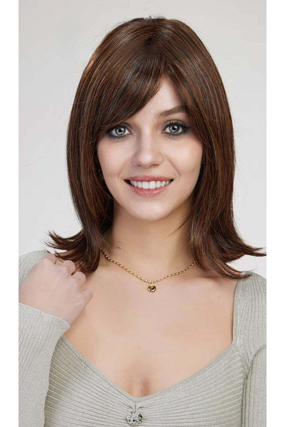 Adele — 14" Mono Top Swirl Part Lace Front Wig