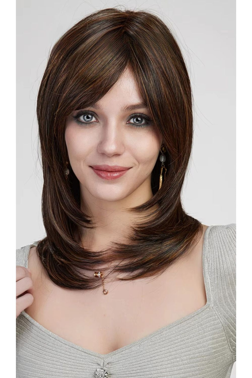 Stella — Medium Mono Top Natural Part Lace Front Wig