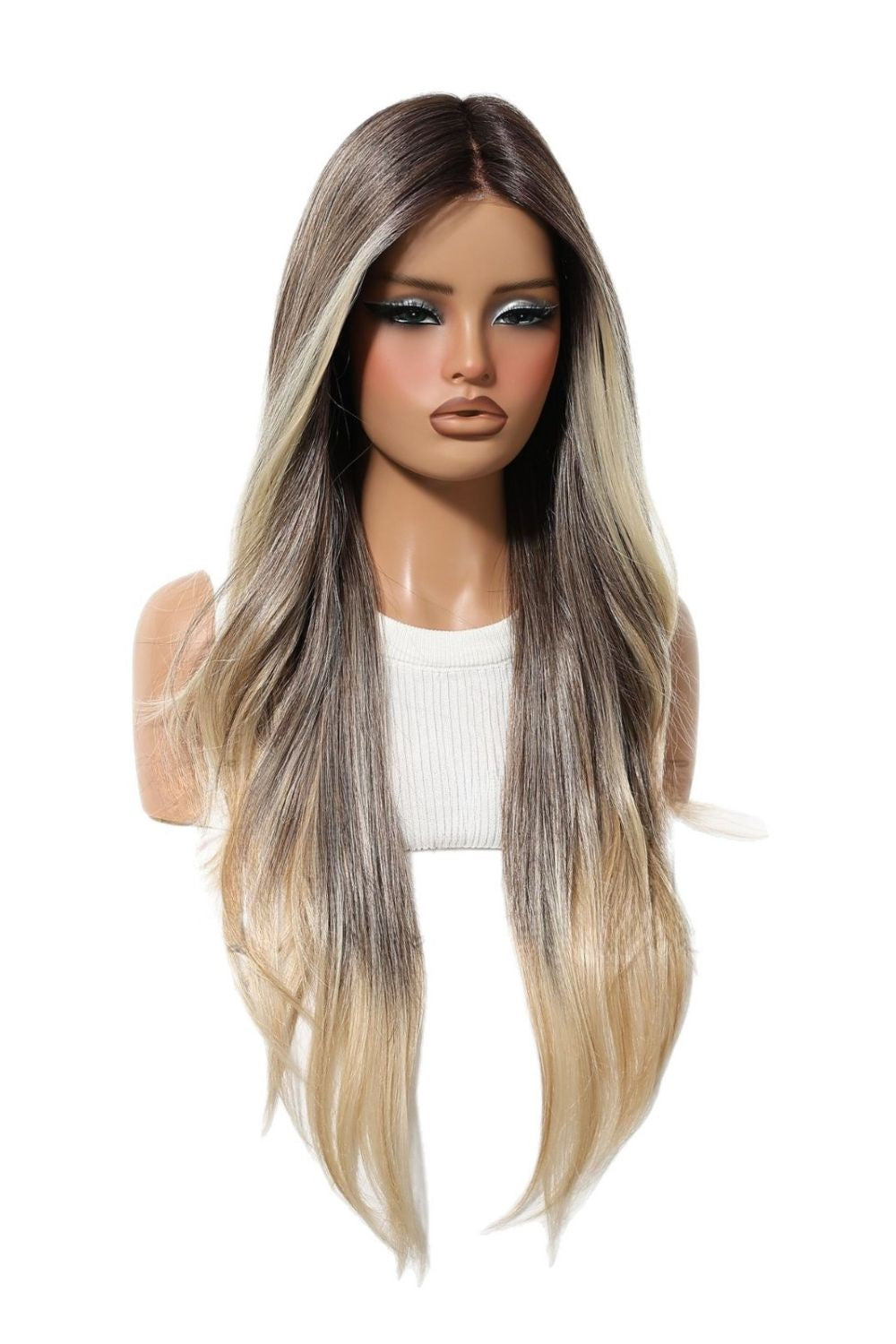 Savannah — 28" Mono Top Natural Part Lace Front Wig