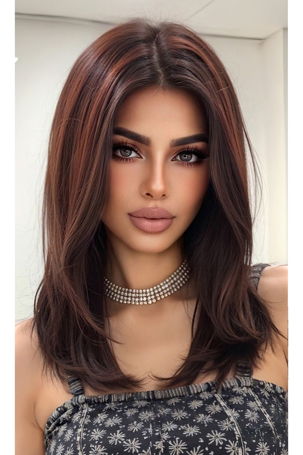 Sabrina— Medium Mono Top Natural Part Lace Front Wig