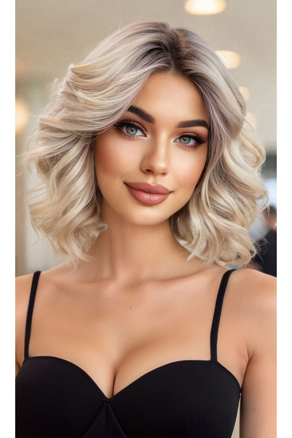 Serena — Short Mono Top Natural Part Lace Front Wig