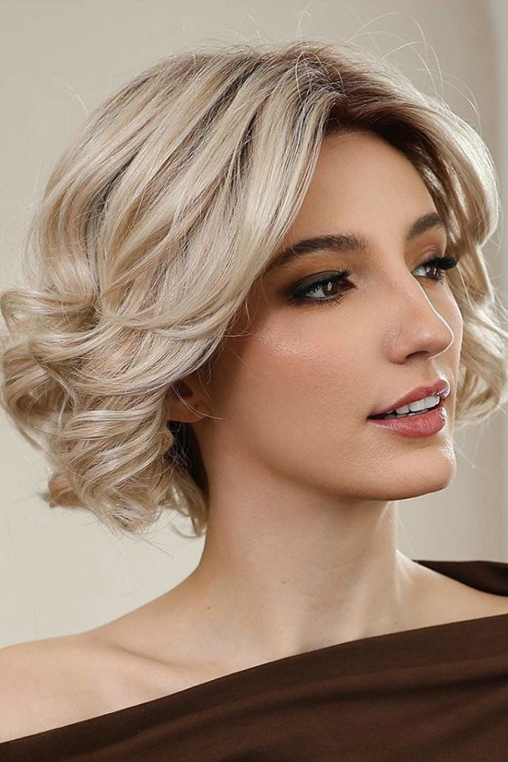 Serena — Short Mono Top Natural Part Lace Front Wig