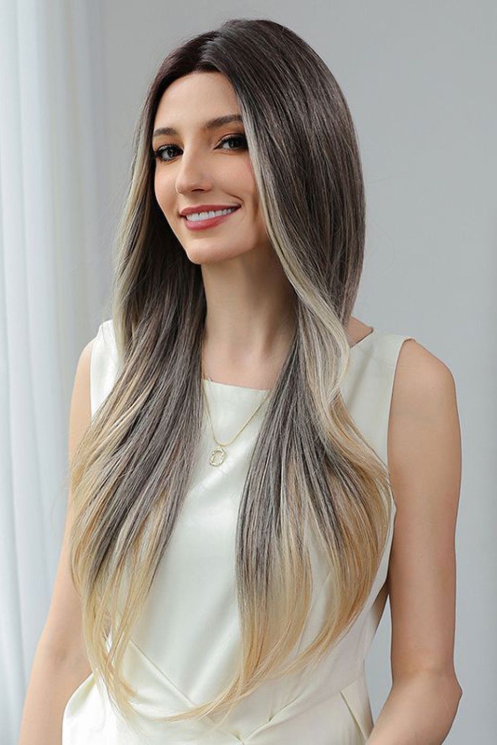 Savannah — 28" Mono Top Natural Part Lace Front Wig