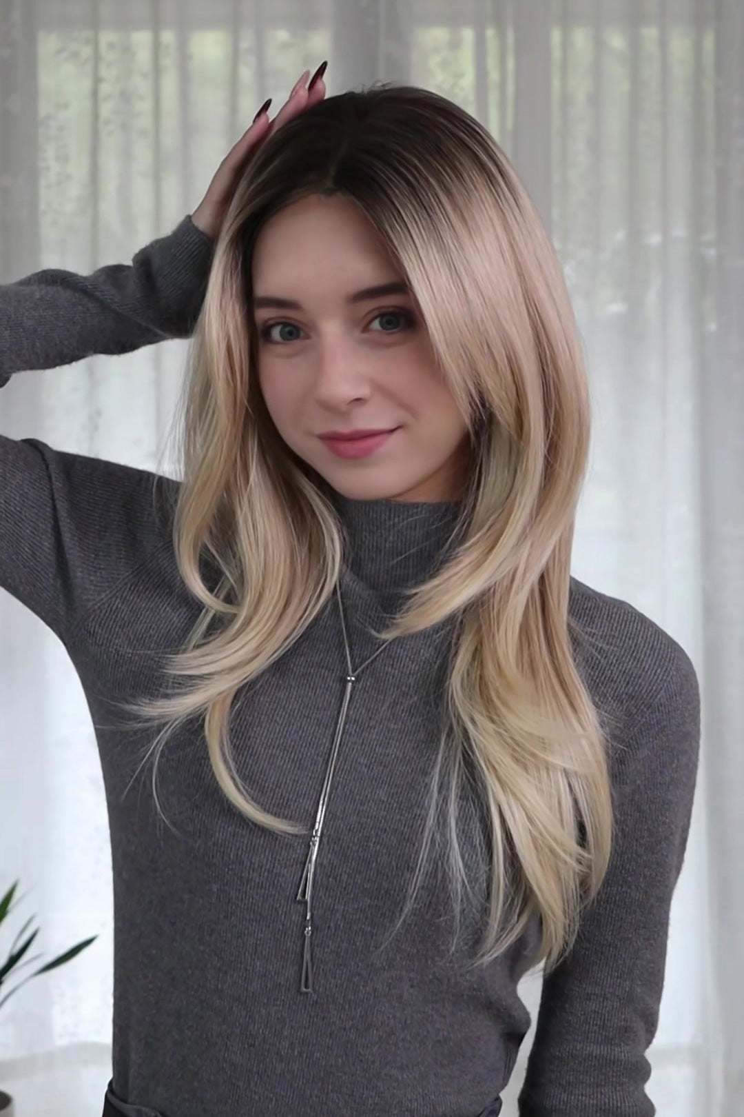 Eden – Ash Blonde Balayage Signature Mono Top Lace Front Wig