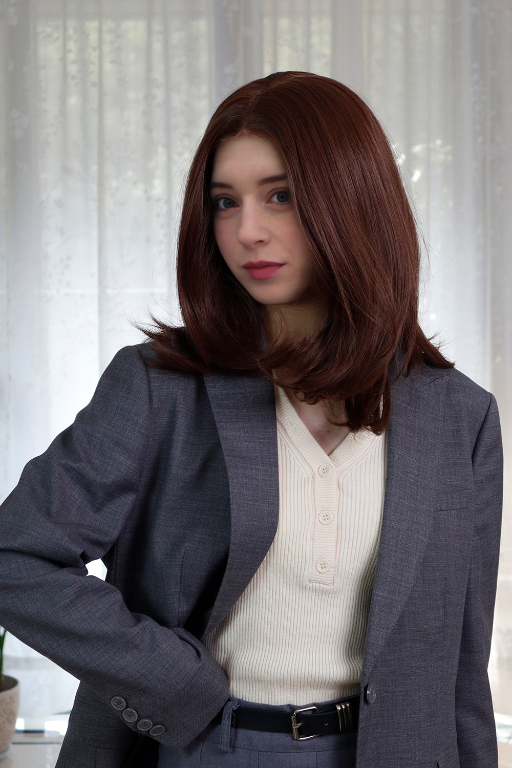 Mila – Chestnut Brown Classic 13x6 Lace Front Wig