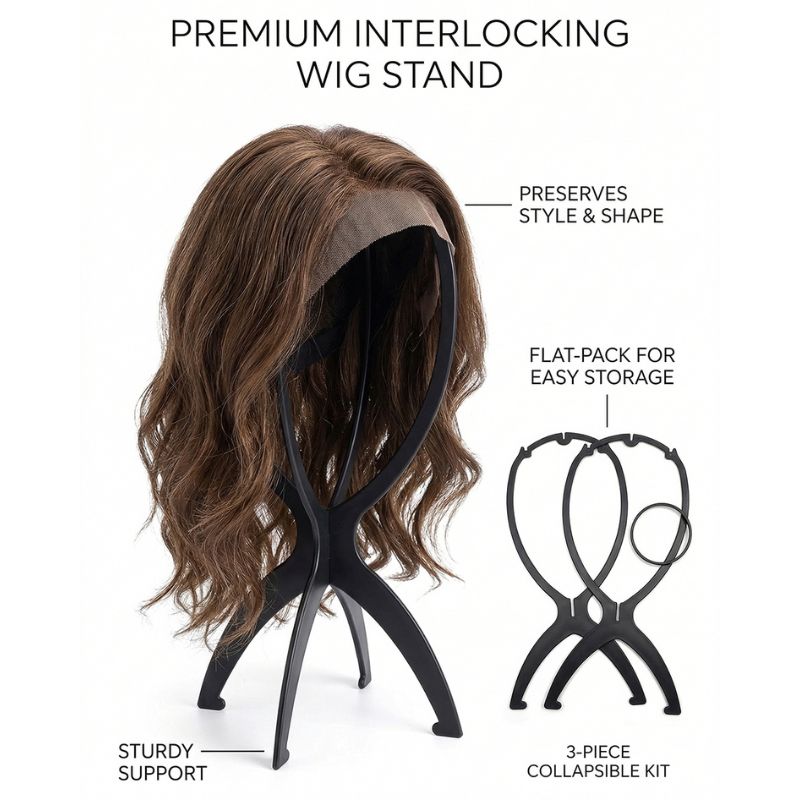Collapsible Wig Stand – Lightweight & Travel Friendly