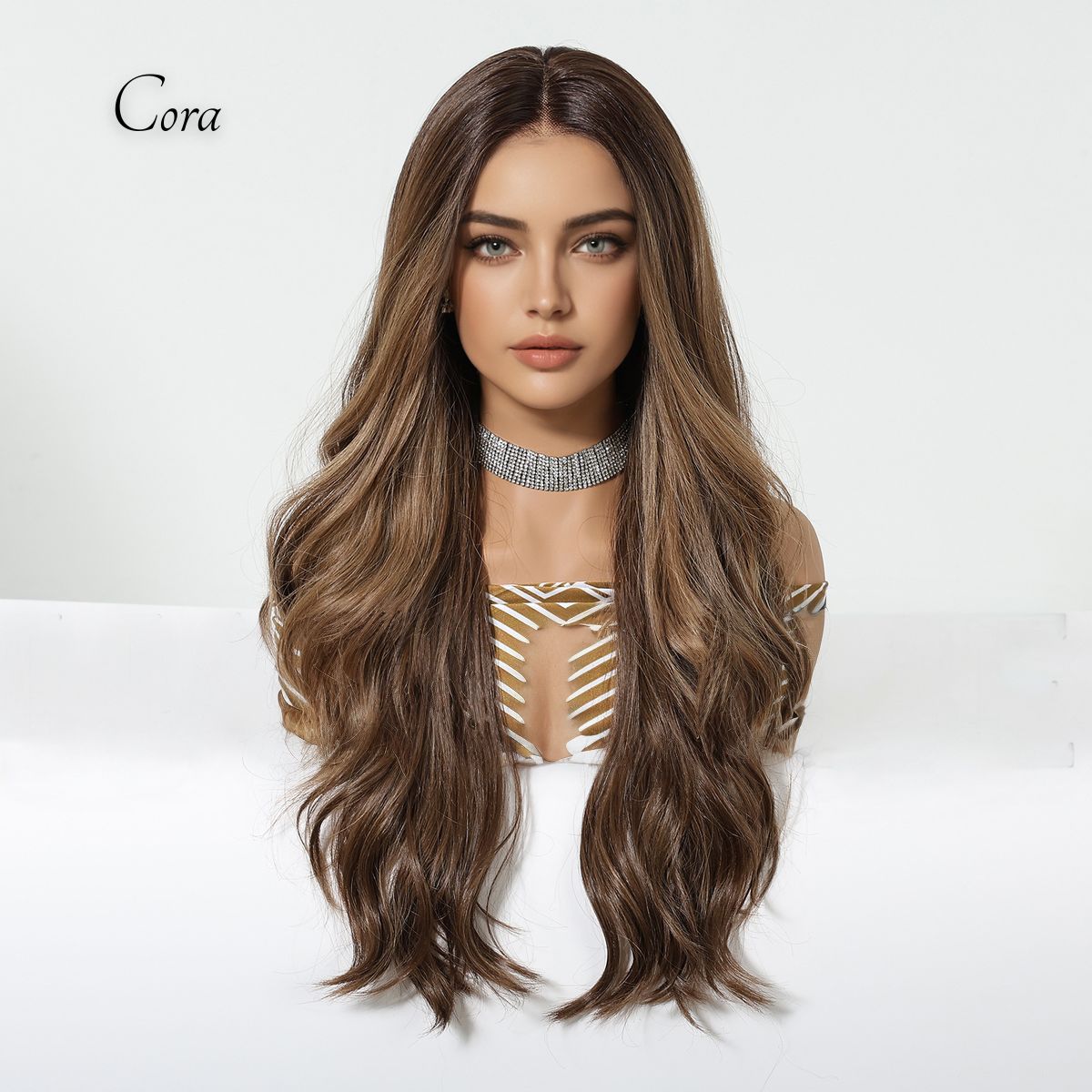 Cora | Brown Long Wavy 13*6 HD Lace Front Wig (Hand-Tied)