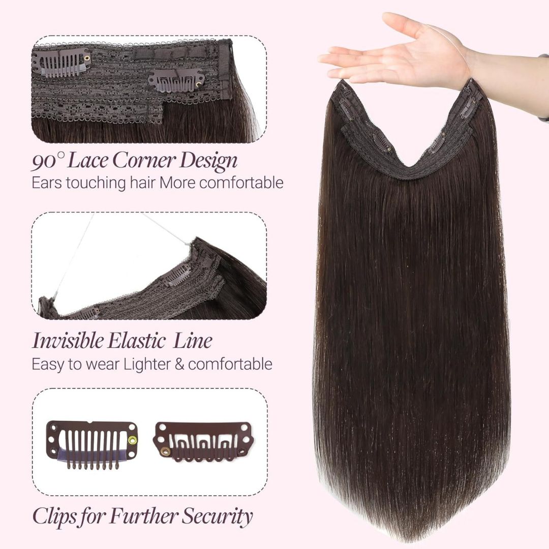 Invisible Halo Extensions, Dark Brown #2