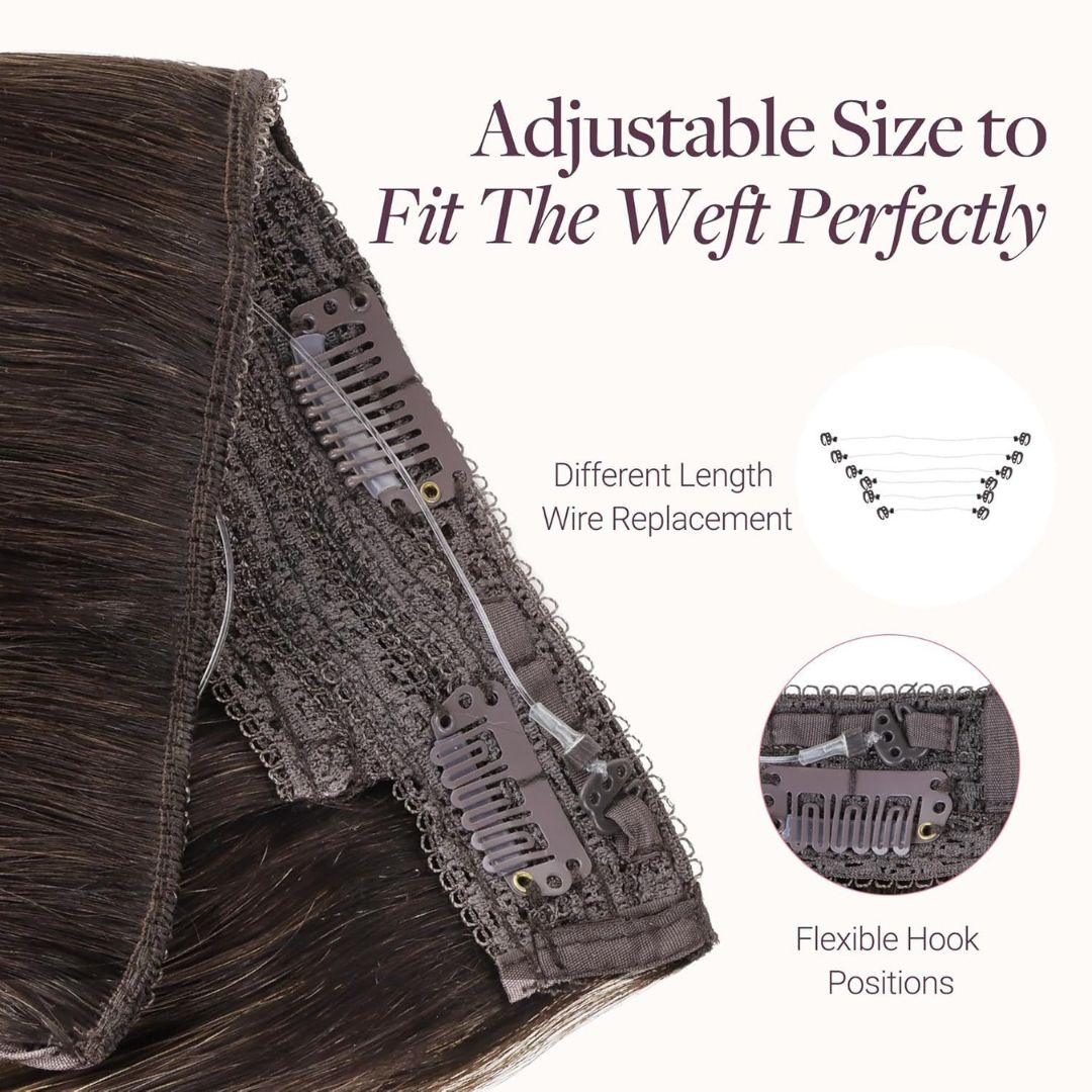 Invisible Halo Extensions, Dark Brown #2