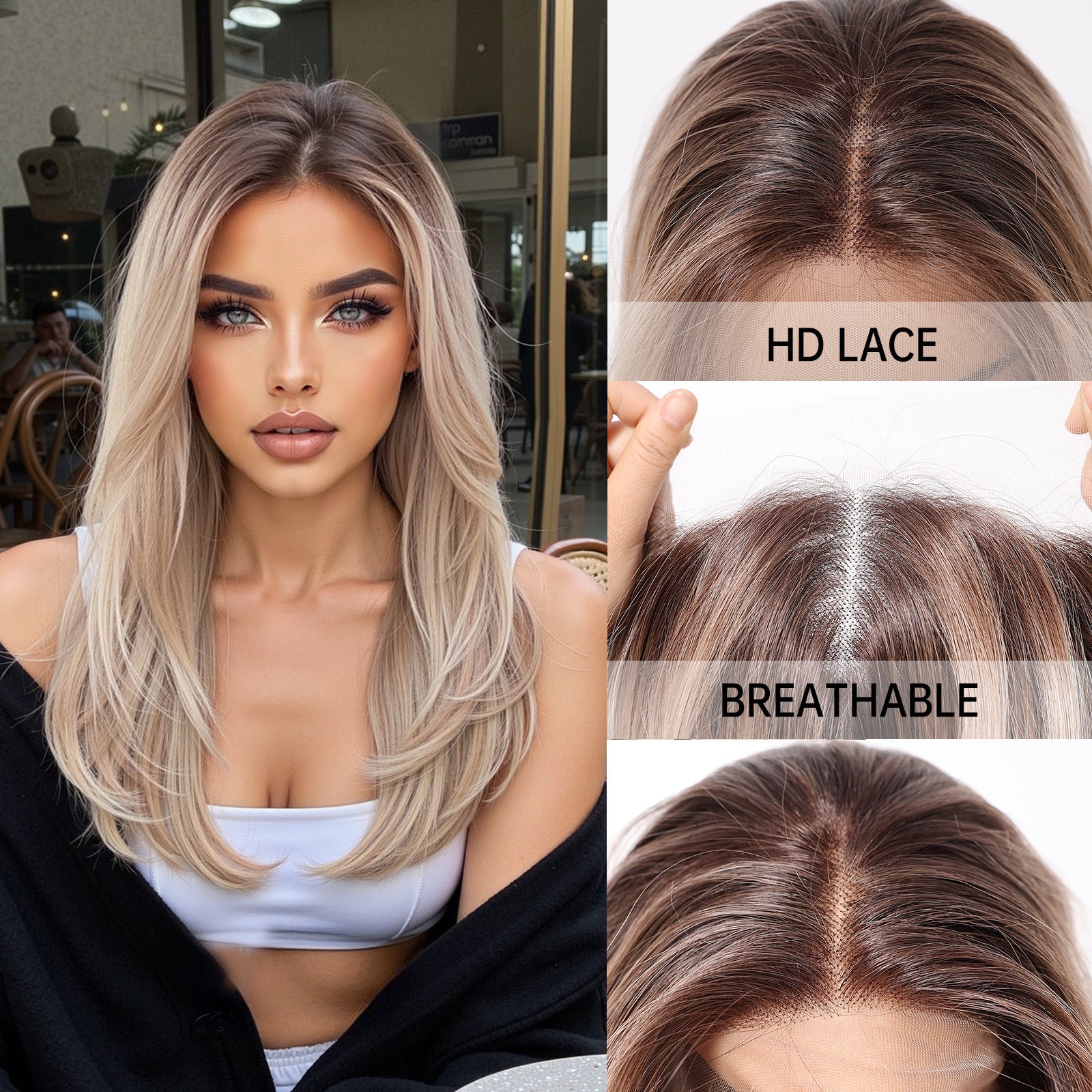 Harper | Blonde Medium 13*6 HD Lace Frontal Wig (Hand-Tied)