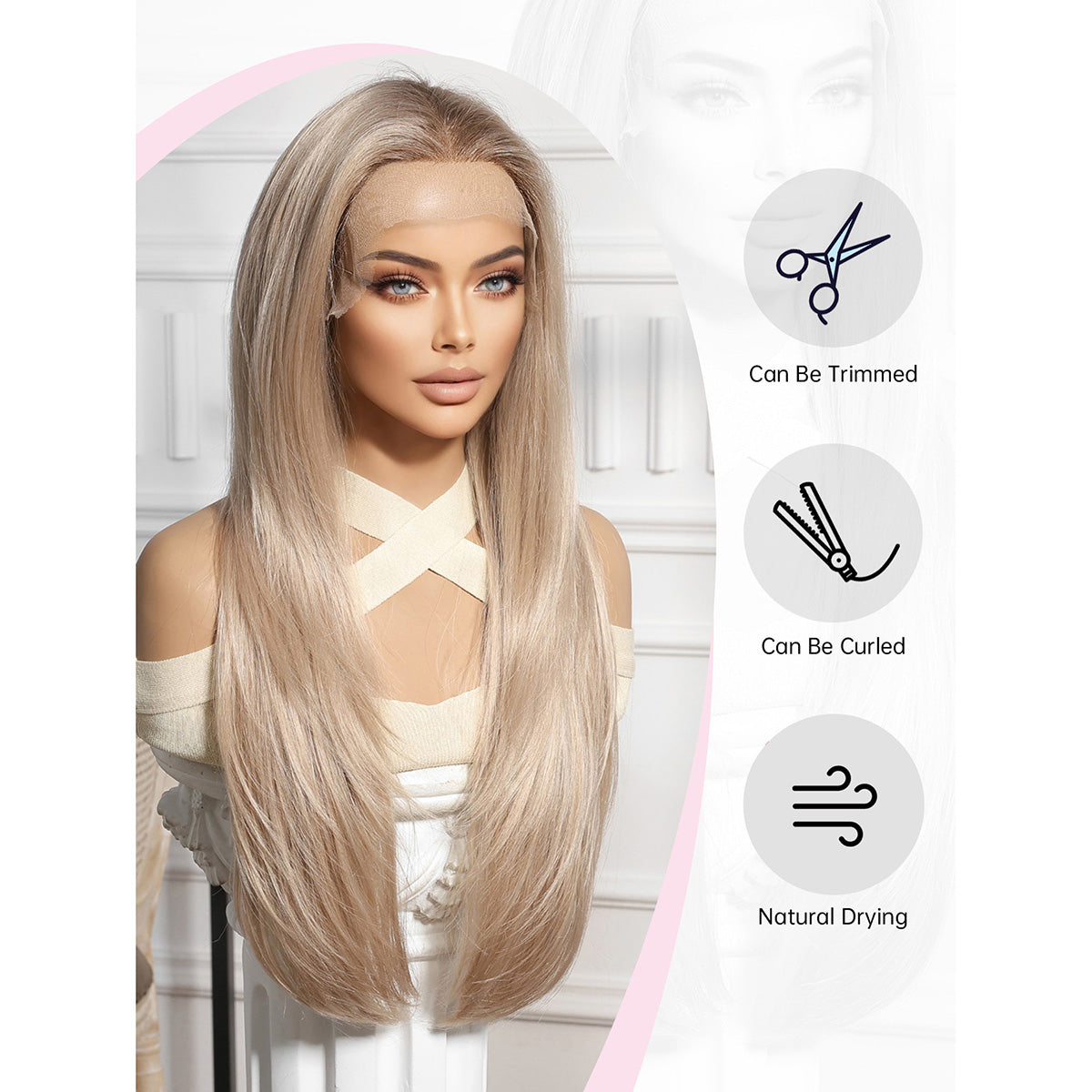 Florence | Blonde Medium 13*6 HD Lace Frontal Wig (Hand-Tied)
