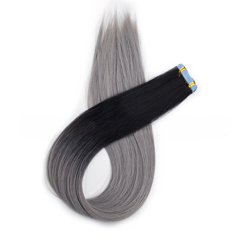 Tape-In Extensions - Straight T1B-SILVER