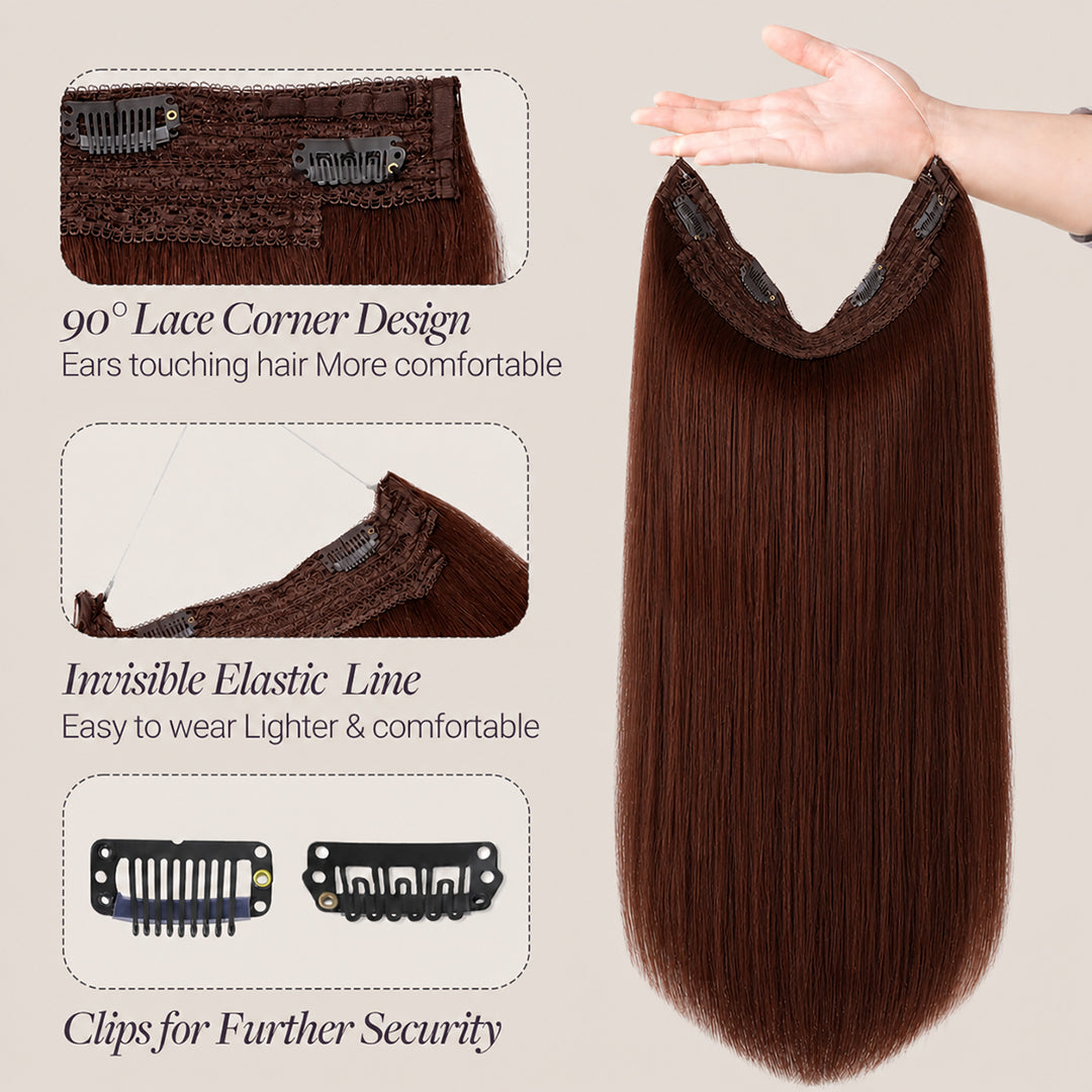 Additional product view of Dark Auburn #33 Invisible Halo Extensions