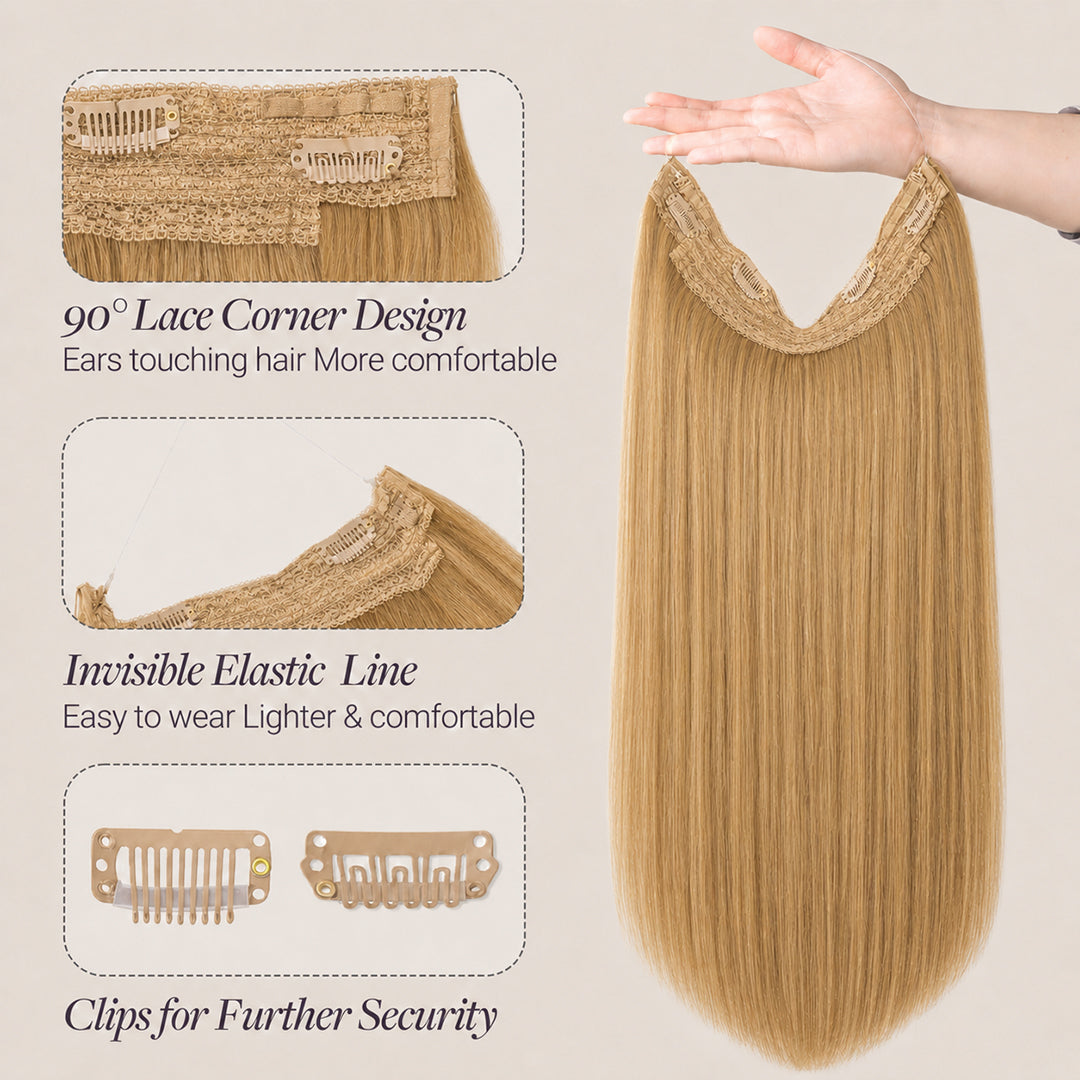 Additional product view of Golden Blonde #27 Invisible Halo Extensions