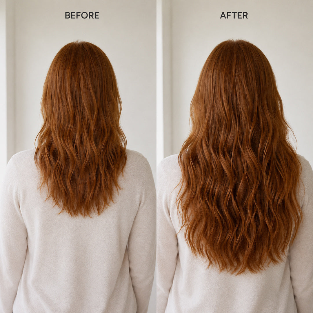 Light Auburn #30 Halo hair extensions with soft, smooth Remy human hair