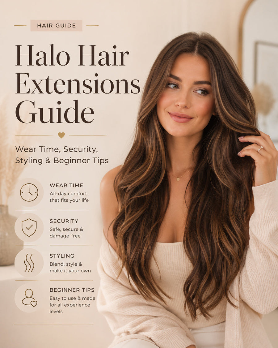 Halo Hair Extensions Guide: Wear Time, Security, Styling & Beginner Tips