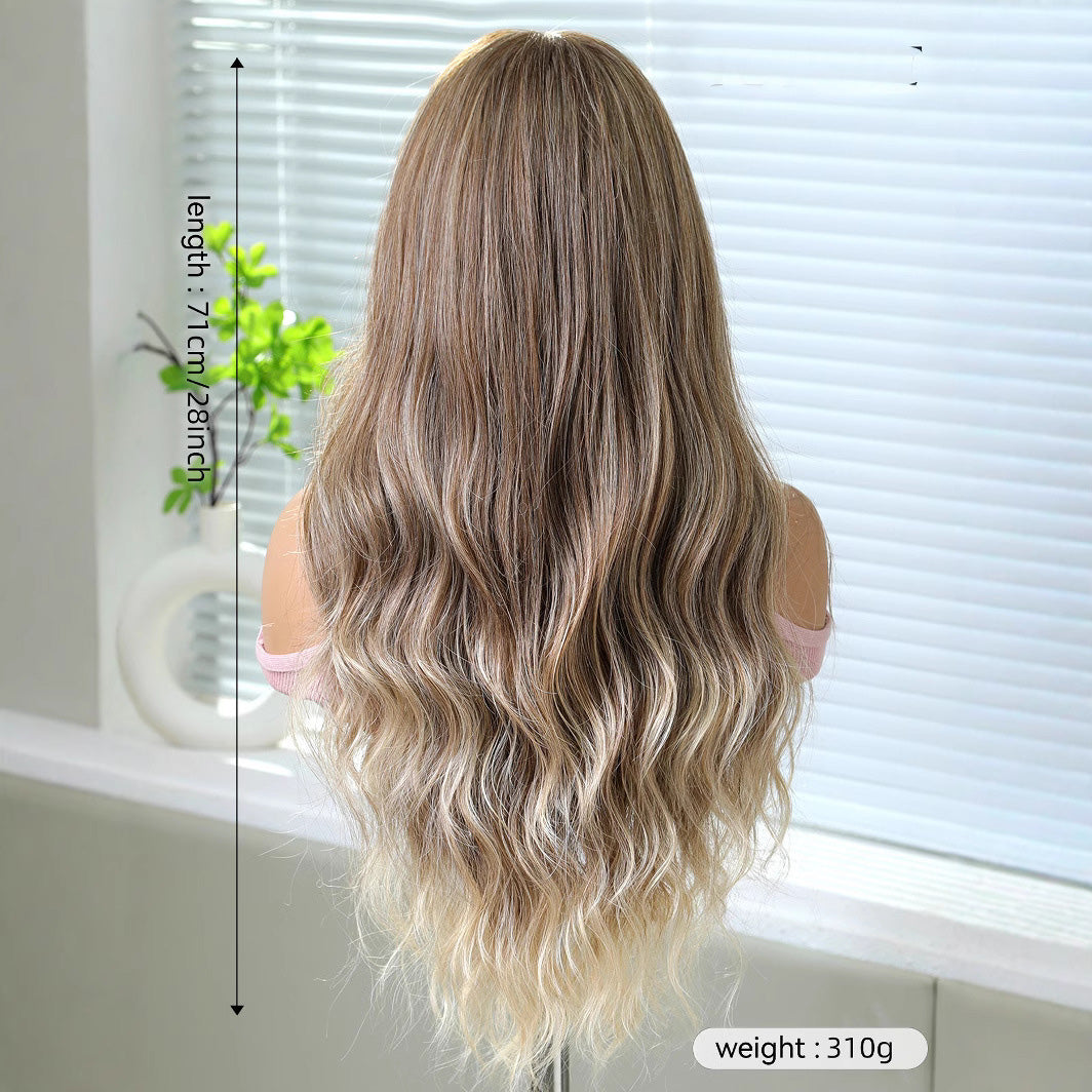 Olivia | Ombré Grey Long Wavy 13*6 HD Lace Frontal Wig (Hand-Tied)