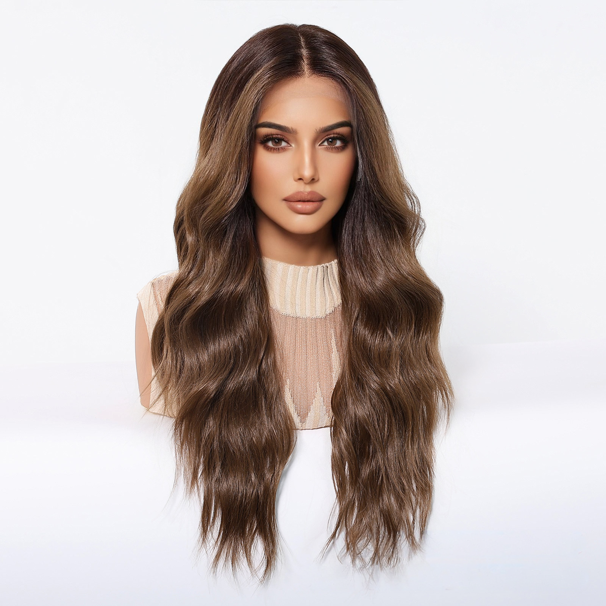 Leah | Brown Long Wavy 13*6 HD Lace Front Wig (Hand-Tied)