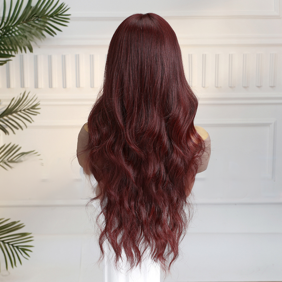 Rose | Red Long Wavy 13*6 HD Lace Frontal Wig (Hand-Tied)