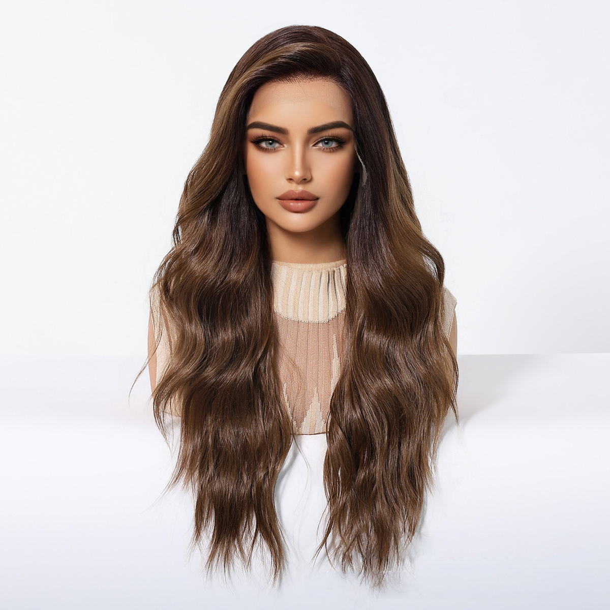 Leah | Brown Long Wavy 13*6 HD Lace Front Wig (Hand-Tied)