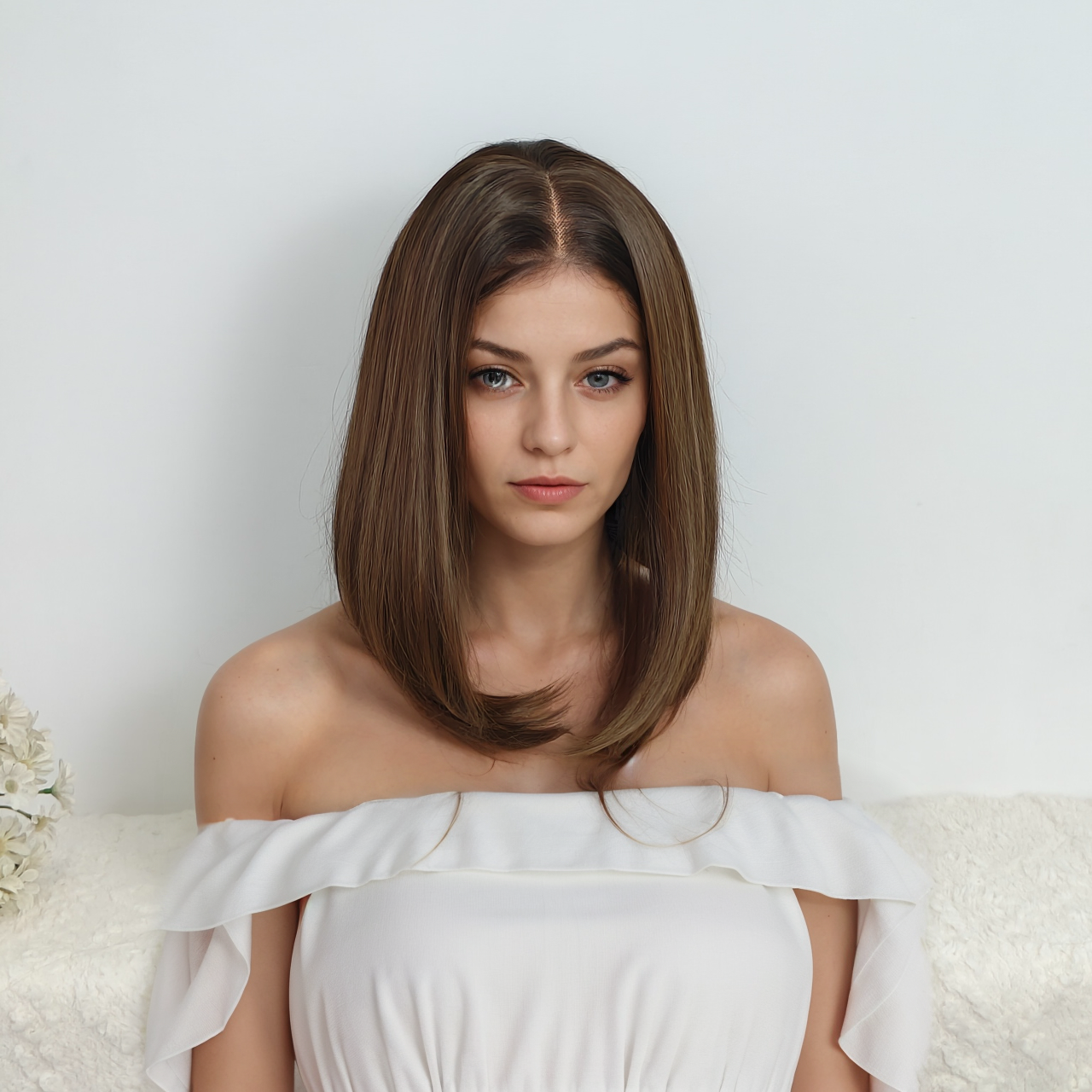 Millie 18” Loose Wave HD Lace Front Wig - Brown, Hand-Tied Monofilament Top