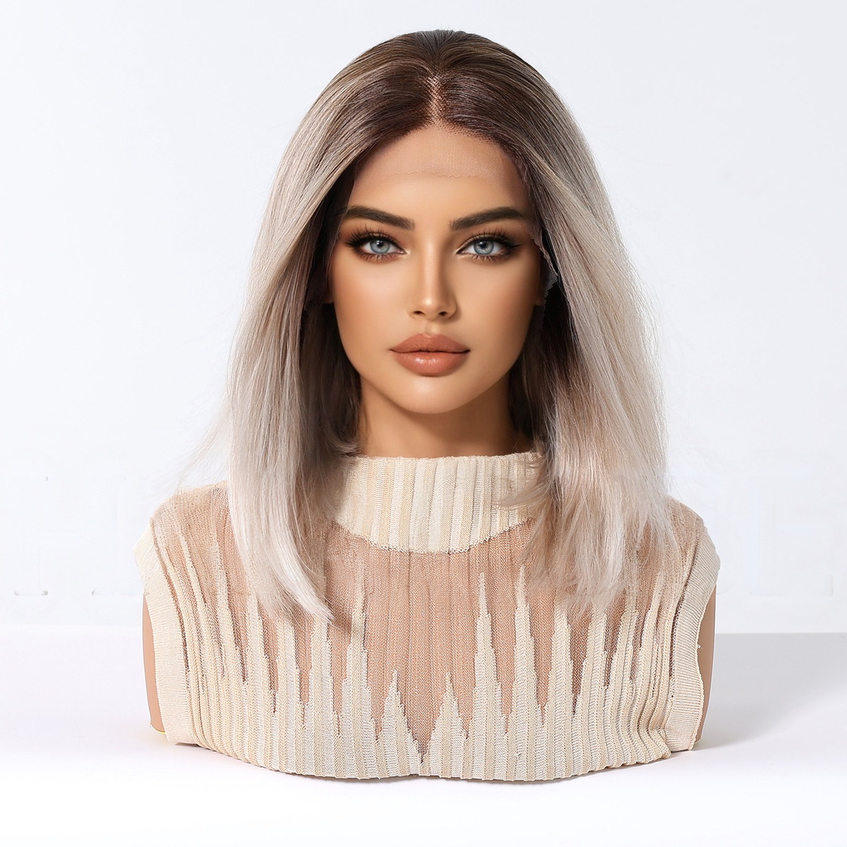 Lucy | Blonde Long Straight HD Lace Frontal Wig (Hand-Tied)