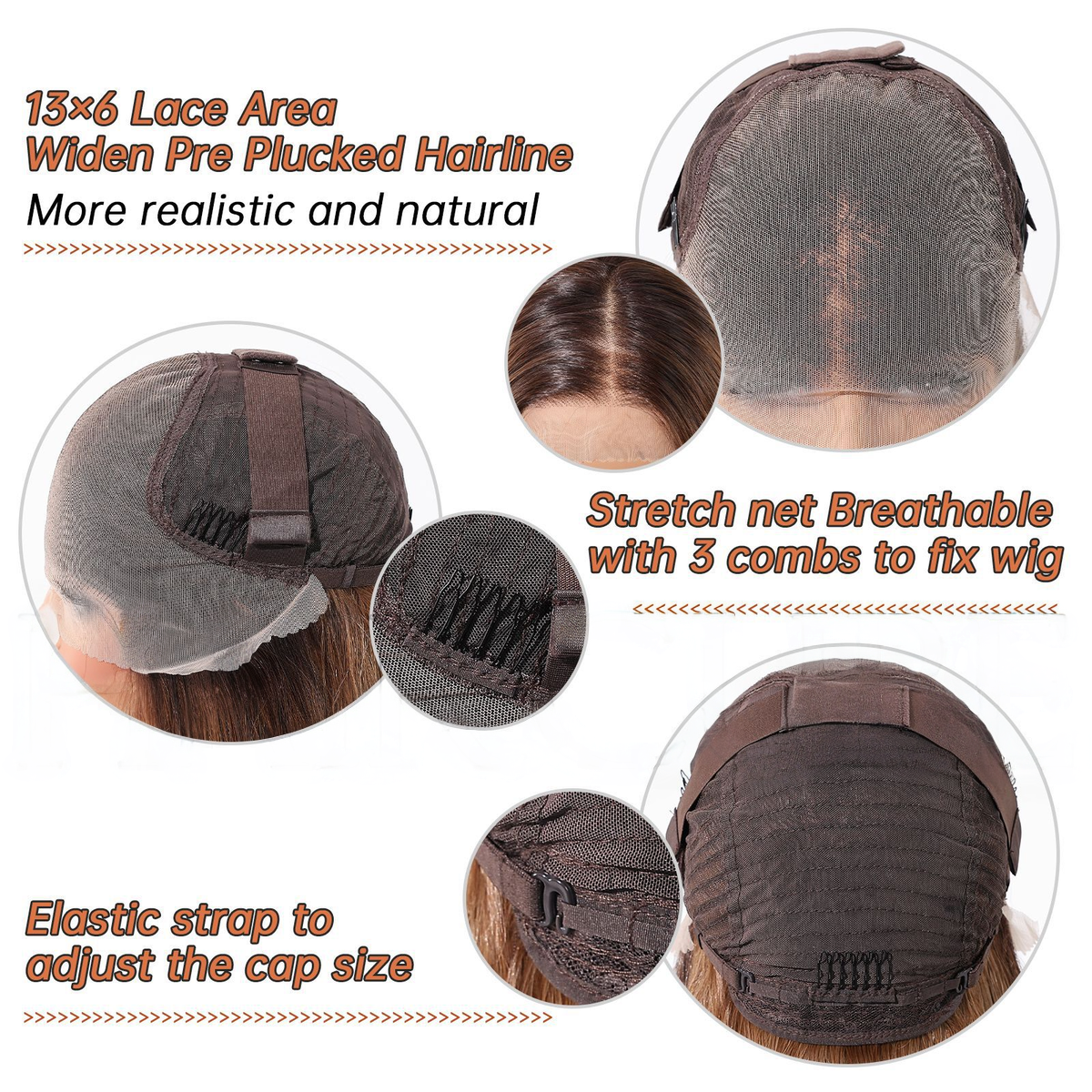 Emily | Ginger Long Wavy 13*6 HD Lace Frontal Wig (Hand-Tied)