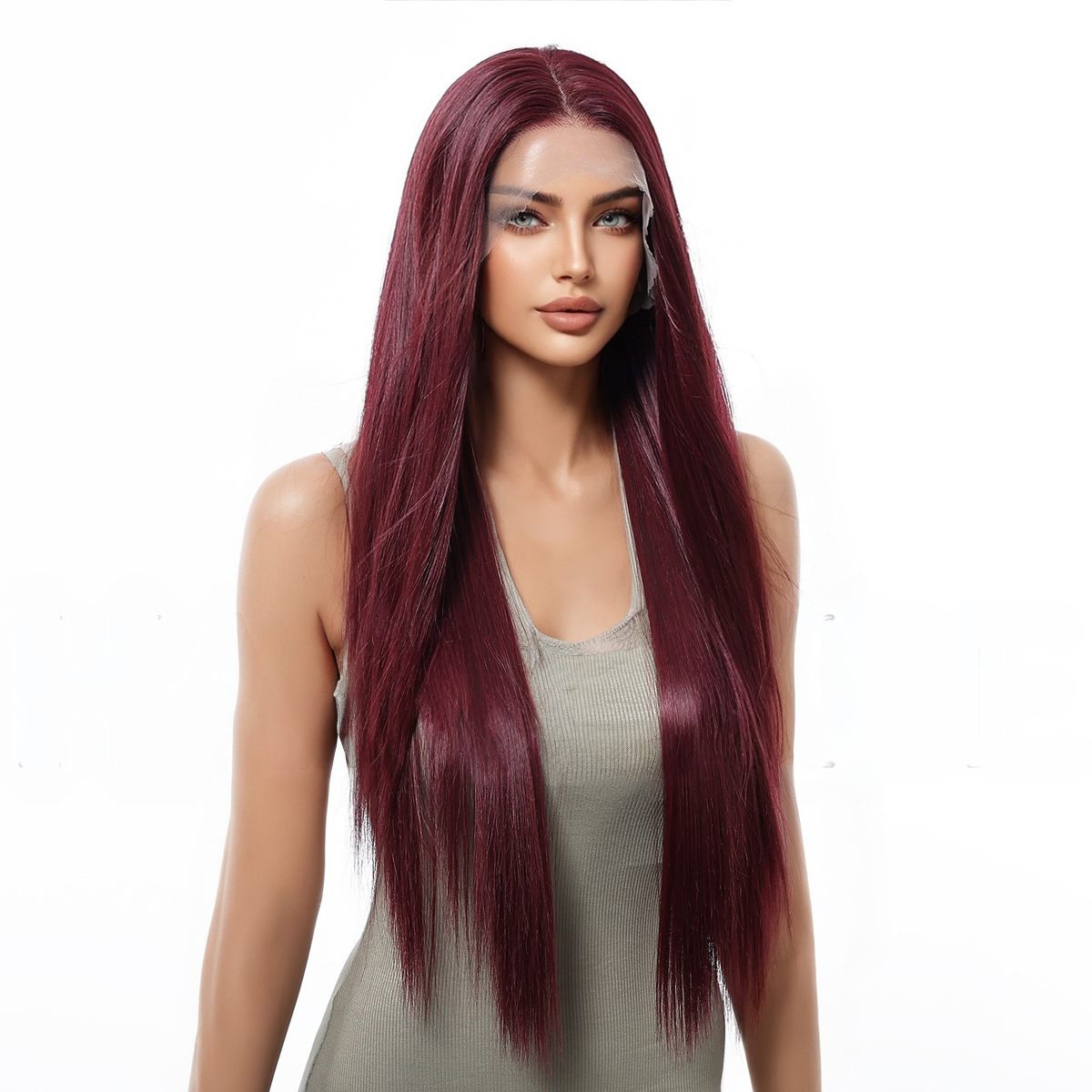 Ember | Red Long Straight 13*6 HD Lace Front Wig (Hand-Tied)
