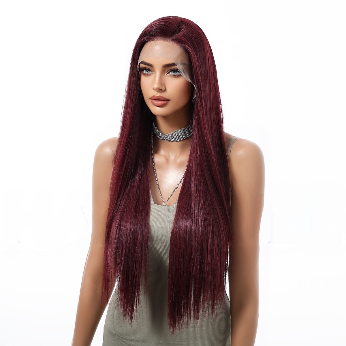 Ember | Red Long Straight 13*6 HD Lace Front Wig (Hand-Tied)