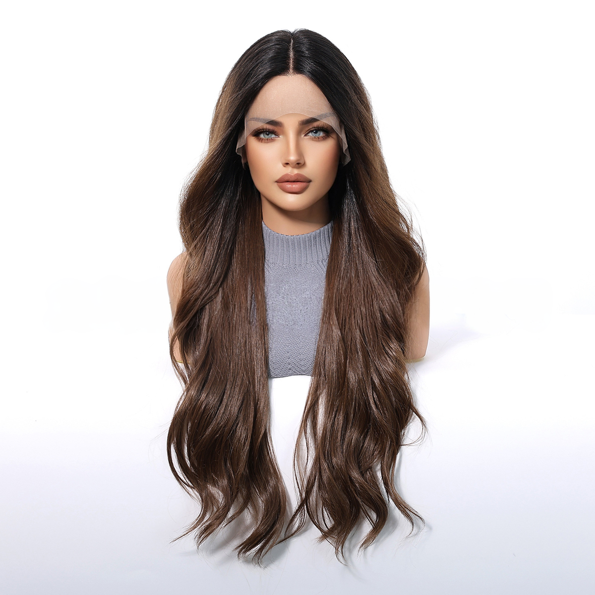 Grace | Brown Long 13*6 HD Lace Frontal Wig (Hand-Tied)