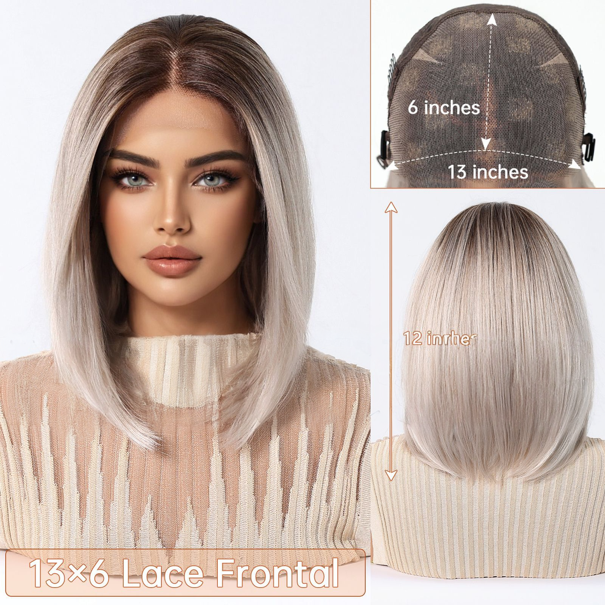 Lucy | Blonde Long Straight HD Lace Frontal Wig (Hand-Tied)
