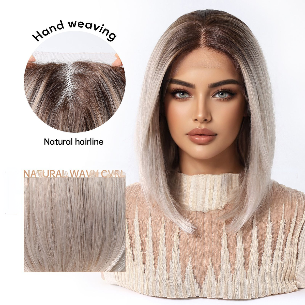 Lucy | Blonde Long Straight HD Lace Frontal Wig (Hand-Tied)