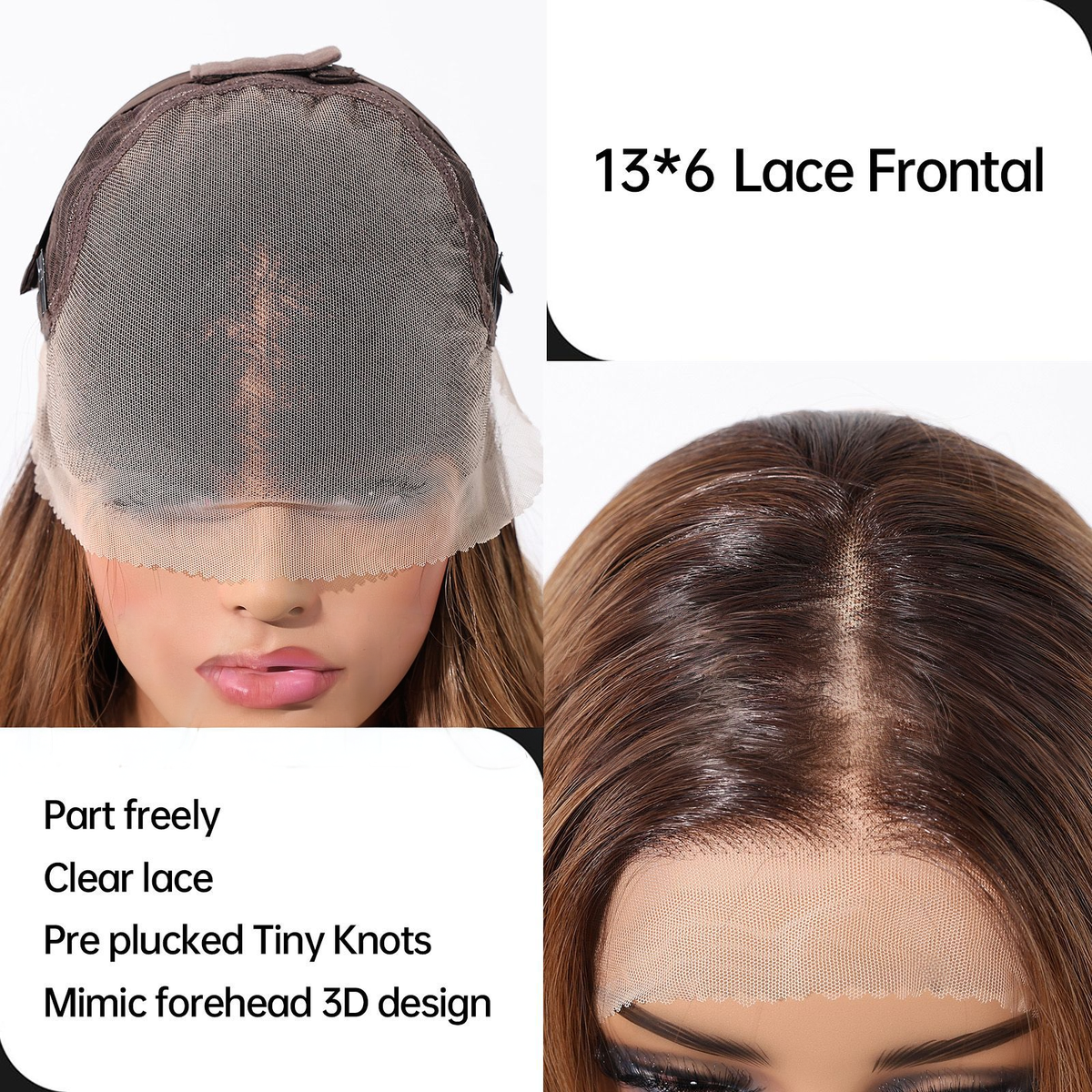 Emily | Ginger Long Wavy 13*6 HD Lace Frontal Wig (Hand-Tied)