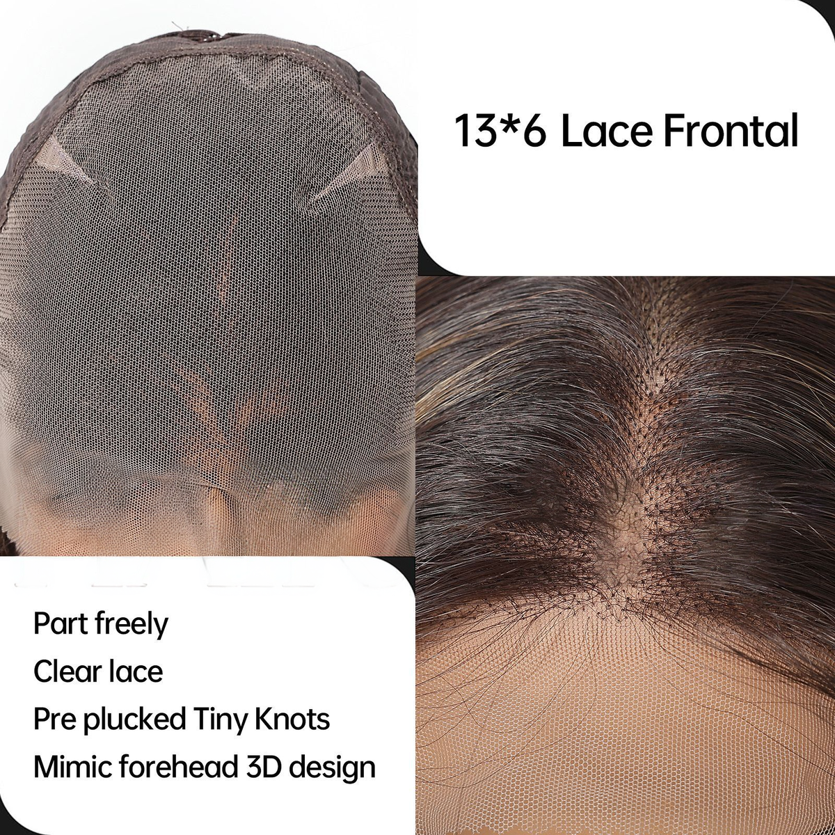 Hailey | Brown Long Straight 13*6 HD Front Lace Wig (Hand-Tied)