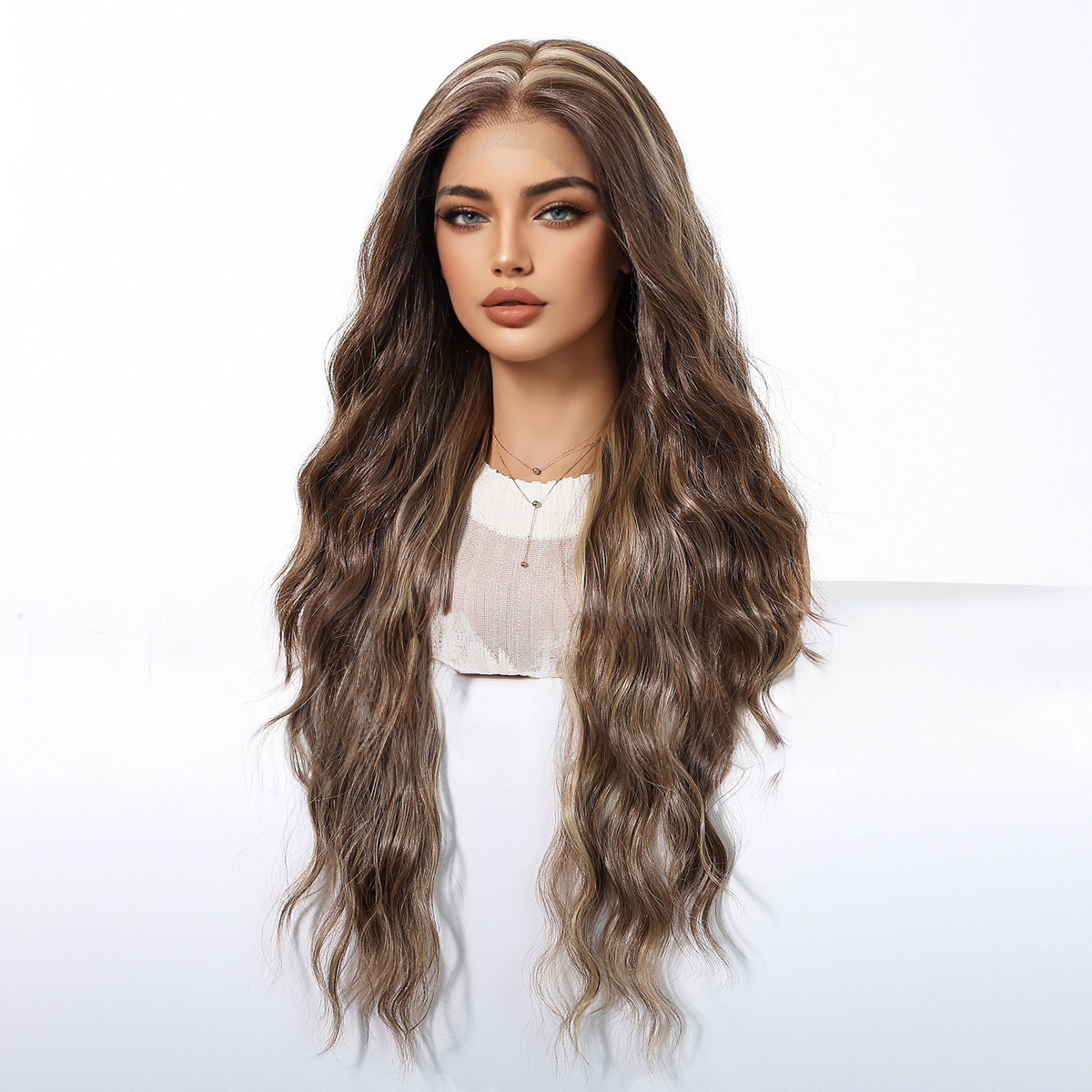Sarah | Ombré Brown Wavy 13*6 HD Lace Front Wig (Hand-Tied)