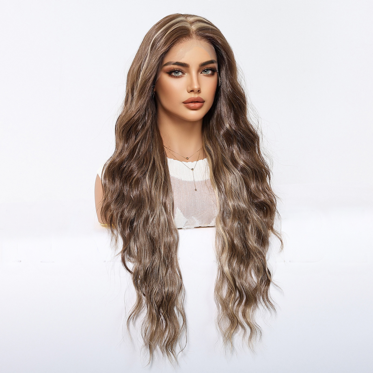Sarah | Ombré Brown Wavy 13*6 HD Lace Front Wig (Hand-Tied)